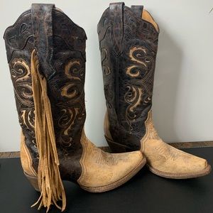 Corral Fringe Cowboy Boots
